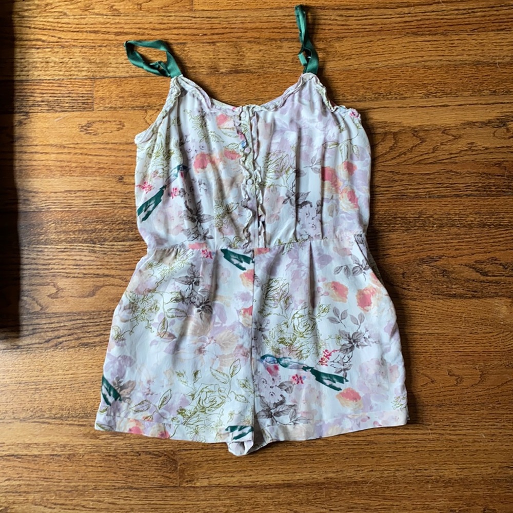 Never worn Anthropologie silk romper